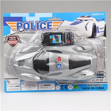 Wired Remote Control Police Car With Alarm 19X24cm