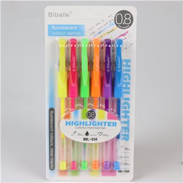 6Pcs Colored Highlighter Pen