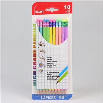 10Pcs Macaron Colors HB Pencils