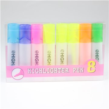 8Pcs Colored Highlighter Pen 
