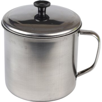 10cm Stainless Steel Mug with Lid 