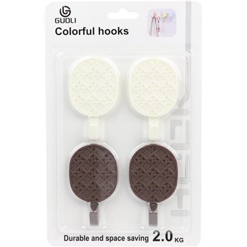 4Pcs Self Adhesive Hooks