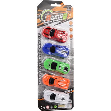 5-Pack High-Speed Racing Cars 12X34cm