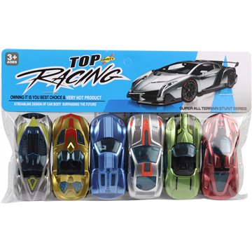 6 Pcs Racing Car Set 12X20cm