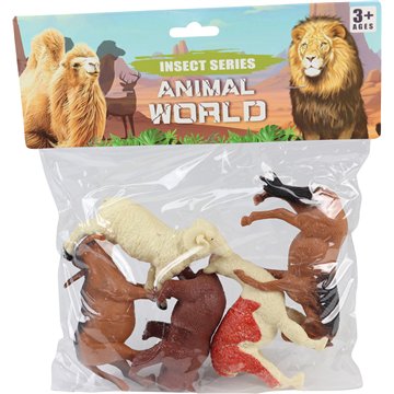 5Pcs Wild Animal Play Set 21X24cm