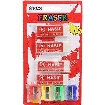 4 Sharpener+4 Eraser