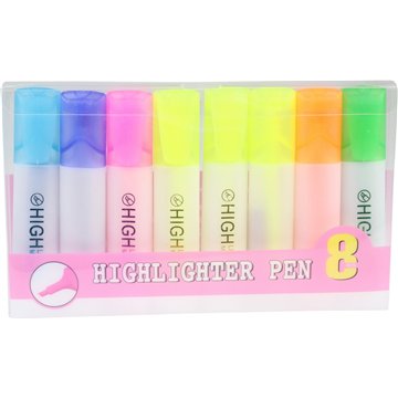 8Pcs Colored Highlighter Pen 