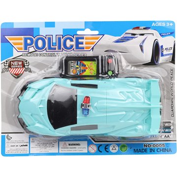Wired Remote Control Police Car With Alarm 19X24cm