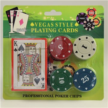 Playing Cards & Poker Chips Set