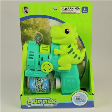 Dinosaur Electric Bubble Gun With Light 16X22cm