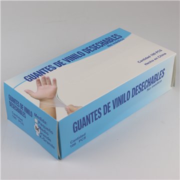 100pc Disposable Vinyl Gloves-M