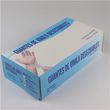 100pc Disposable Vinyl Gloves-L