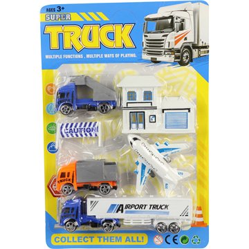 Mini Airport Truck Playset 21X31cm