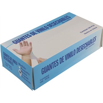 100pc Disposable Vinyl Gloves-M