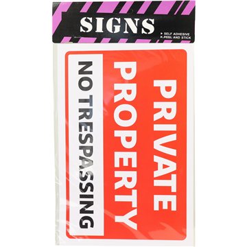 No Trespassing Sign 20X31cm (12)