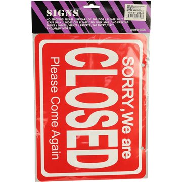 Open / Closed Sign 21X28cm (12)