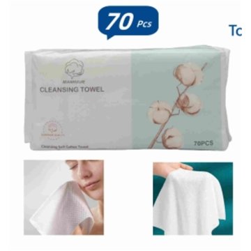 70Pcs Disposable Cotton Face Towel