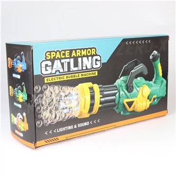 Electric Bubble Gatling Gun with Lights & Sound  19*36CM