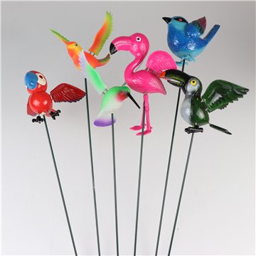 Colorful Bird Garden Stakes