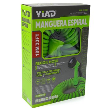 10m Coil Garden Hose Set