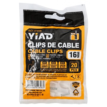 12Pcs 16mm Cable Nail Clips