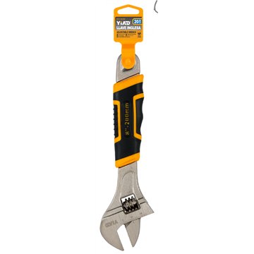 8"Adjustable Wrench with Rubber Handle