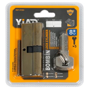 80mm Door Lock Cylinder Brass with 5 Keys