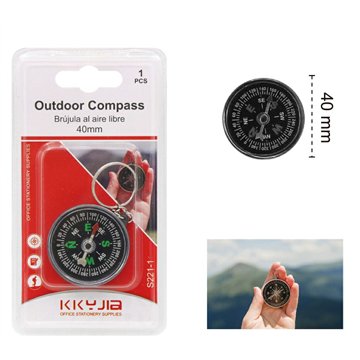 40mm Pocket Compass with Keyring