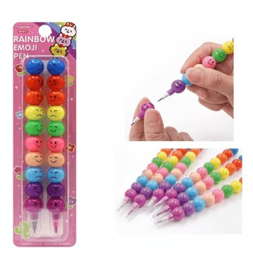2Pcs Emoji Stackable Bead Pen