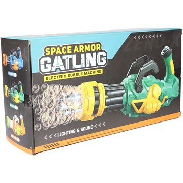 Electric Bubble Gatling Gun with Lights & Sound  19*36CM