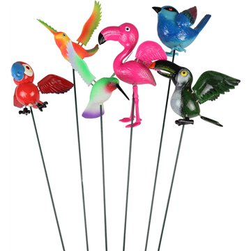 Colorful Bird Garden Stakes