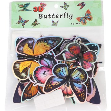 12Pcs 3D Butterfly Magnets  13*17CM  (10)