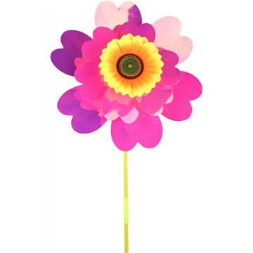 30cm Reflective Sunflower Windmill (6)
