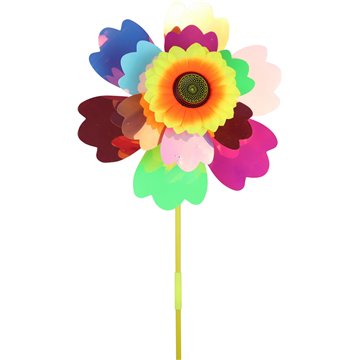 30cm Reflective Sunflower Windmill (6)