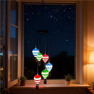 Solar Hot Air Balloon Wind Chime Light 85CM