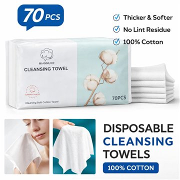 70Pcs Disposable Cotton Face Towel