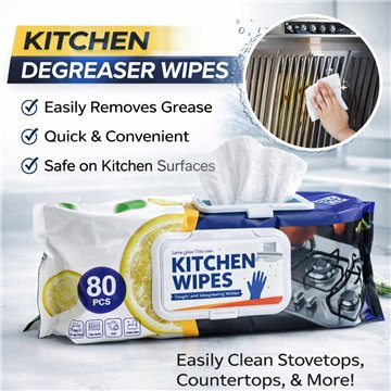 80Pcs Kitchen Surface Cleaning Wipes