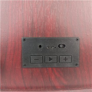 Bluetooth speaker wood colour 25 cm assorted