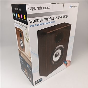 Bluetooth speaker wood colour 25 cm assorted