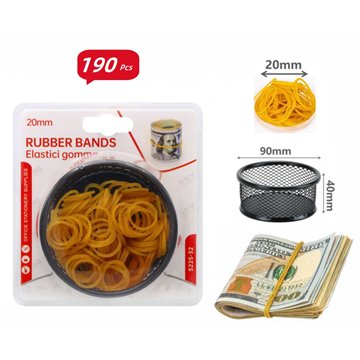 190Pcs 20mm Rubber Bands with Storage Box(12)