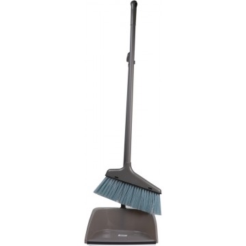 LONG HANDLE DUST PAN WITH BRUSH