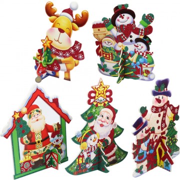 CHRISTMAS SIGN W/STAND 26*30CM