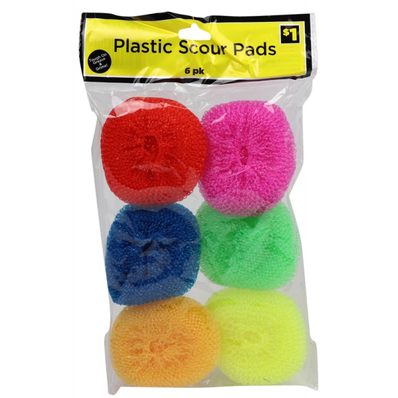 6PC PLASTIC SCOUR PADS