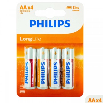 Philips LongLife zinc AA R6...