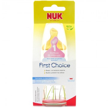 NUK Glass Bottle Latex Teat 120ml