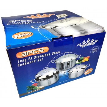 3PC ST/STEEL COOKING POT