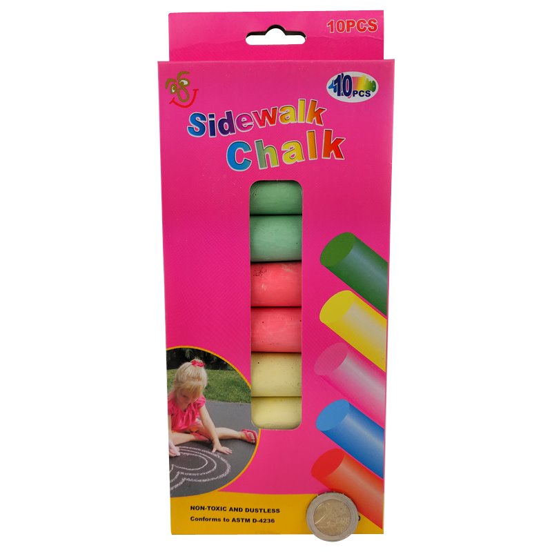 10pc Jumbo Sidewalk Chalk