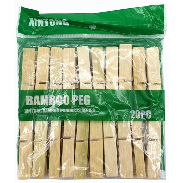 20pcs Bamboo Clothes Peg