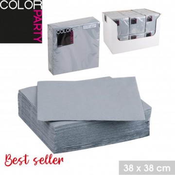 Grey Paper Napkin 30pc 38X38cm