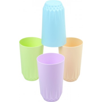 4pc Plastic Cup 7.5X12cm